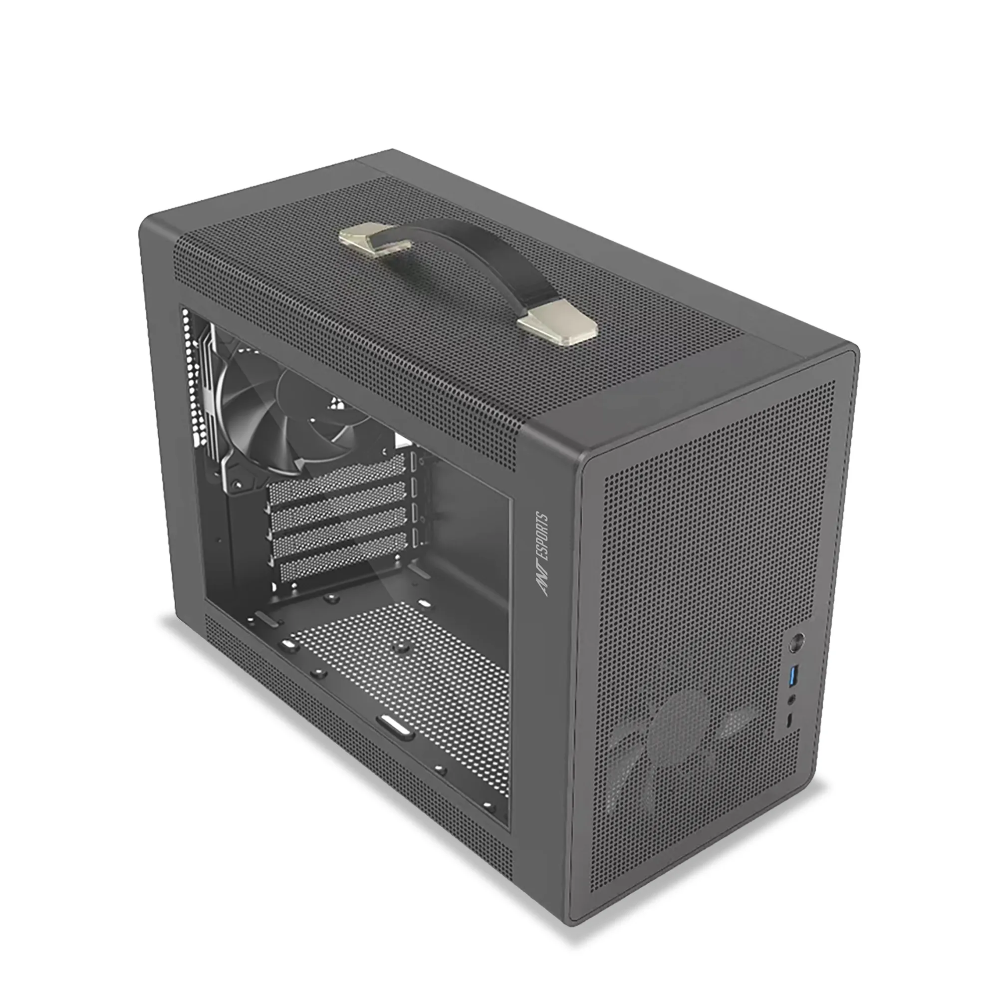 Ant Esports Mini Tower Cabinet (Micro-ATX, Mini-ITX) Box C Air Grey view 7